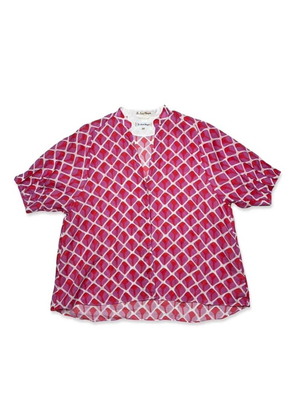 Le Sarte Pettegole Pink Rami Half Sleeve Blouse